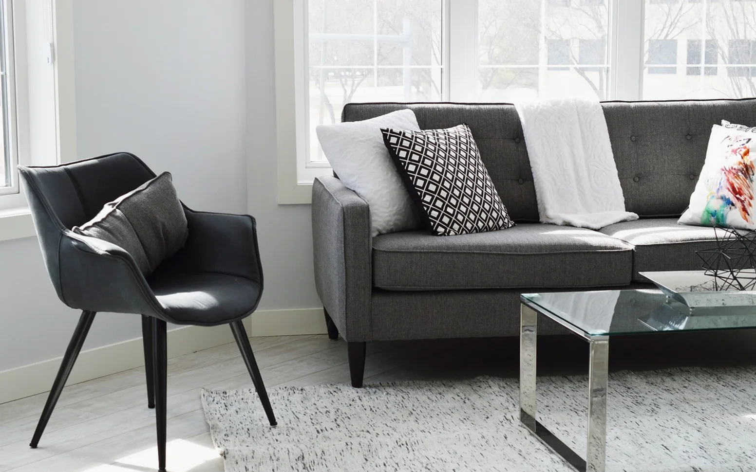 Living room, chair and sofa