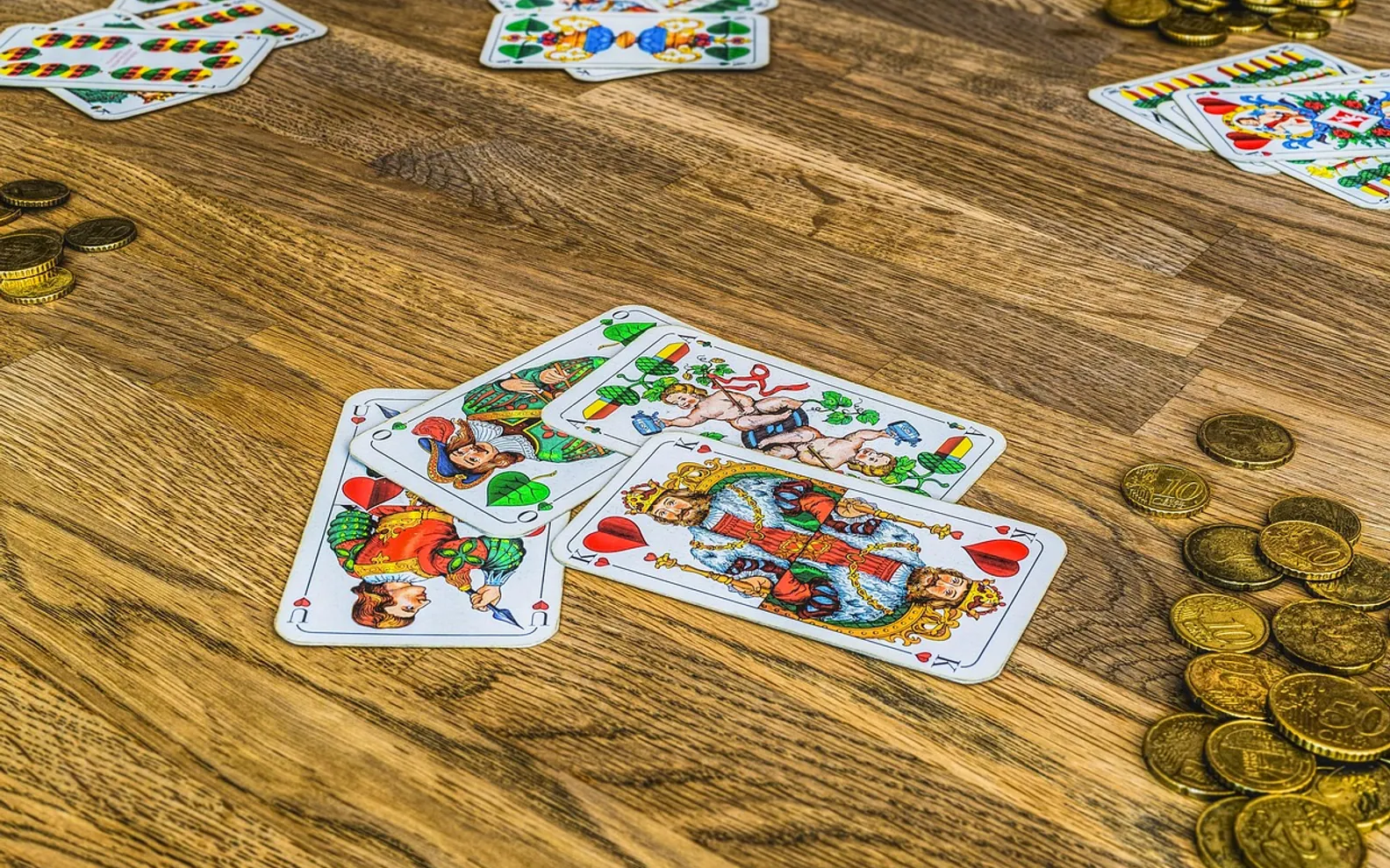 Sheep heads, card game and bavaria